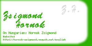 zsigmond hornok business card